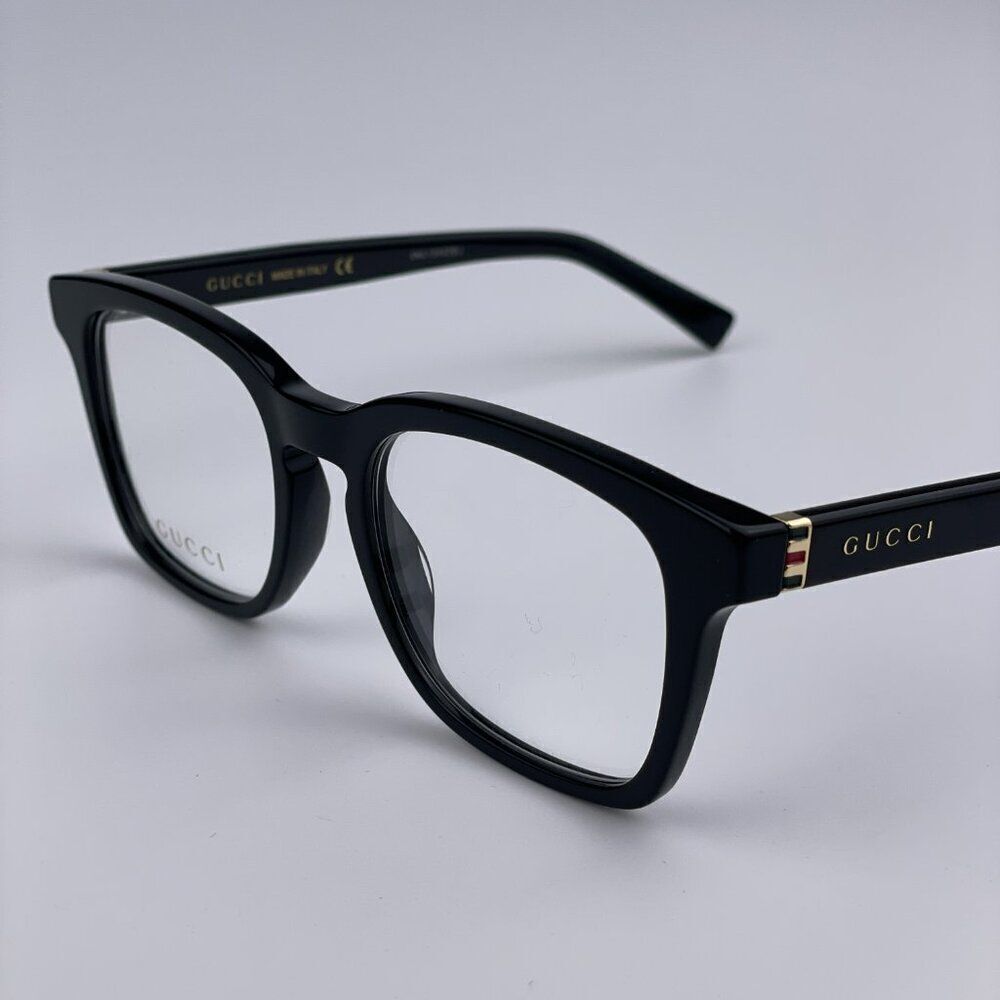 SALE! NEW GUCCI WEB GG0457O 005 Black Gold Square Women Eyeglasses - Picture 4 of 10